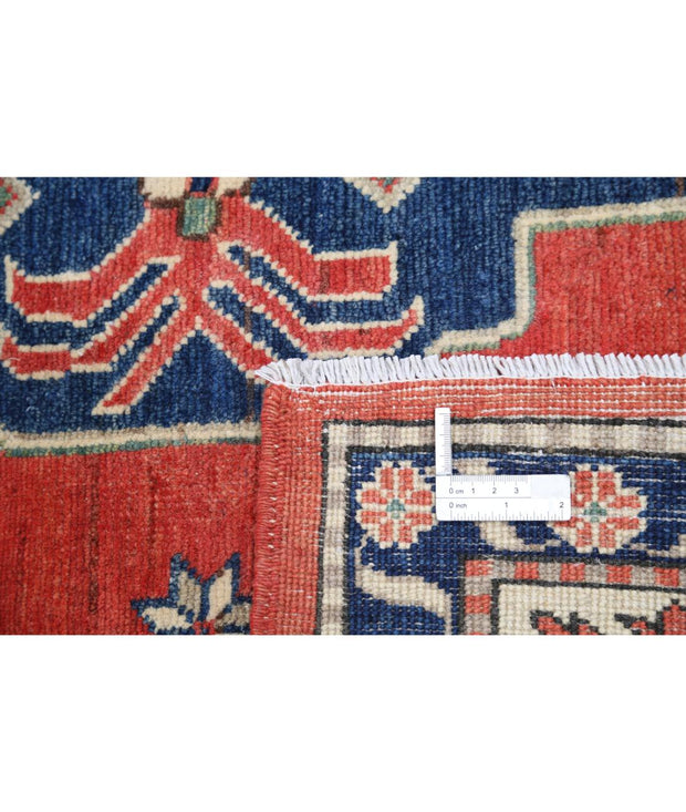 Hand Knotted Tribal Kazak Wool Rug 6' 7" x 9' 4" - No. AT11229