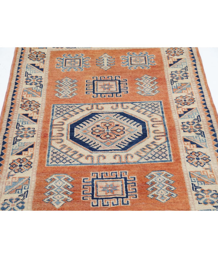 Hand Knotted Tribal Kazak Wool Rug 3' 0" x 4' 11" - No. AT42365