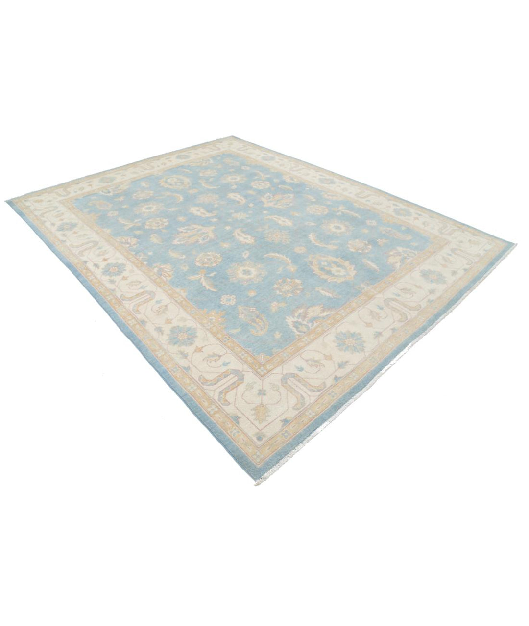 Hand Knotted Tribal Kazak Wool Rug 8' 0" x 10' 2" - No. AT80086