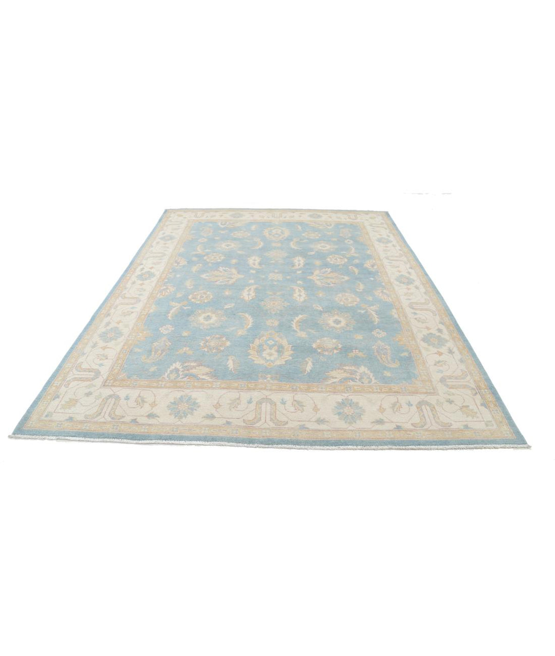 Hand Knotted Tribal Kazak Wool Rug 8' 0" x 10' 2" - No. AT80086