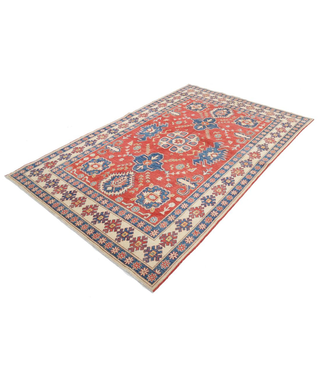 Hand Knotted Tribal Kazak Wool Rug 5' 6" x 8' 10" - No. AT53864