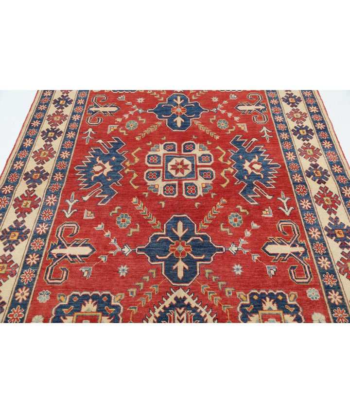 Hand Knotted Tribal Kazak Wool Rug 5' 6" x 8' 10" - No. AT53864