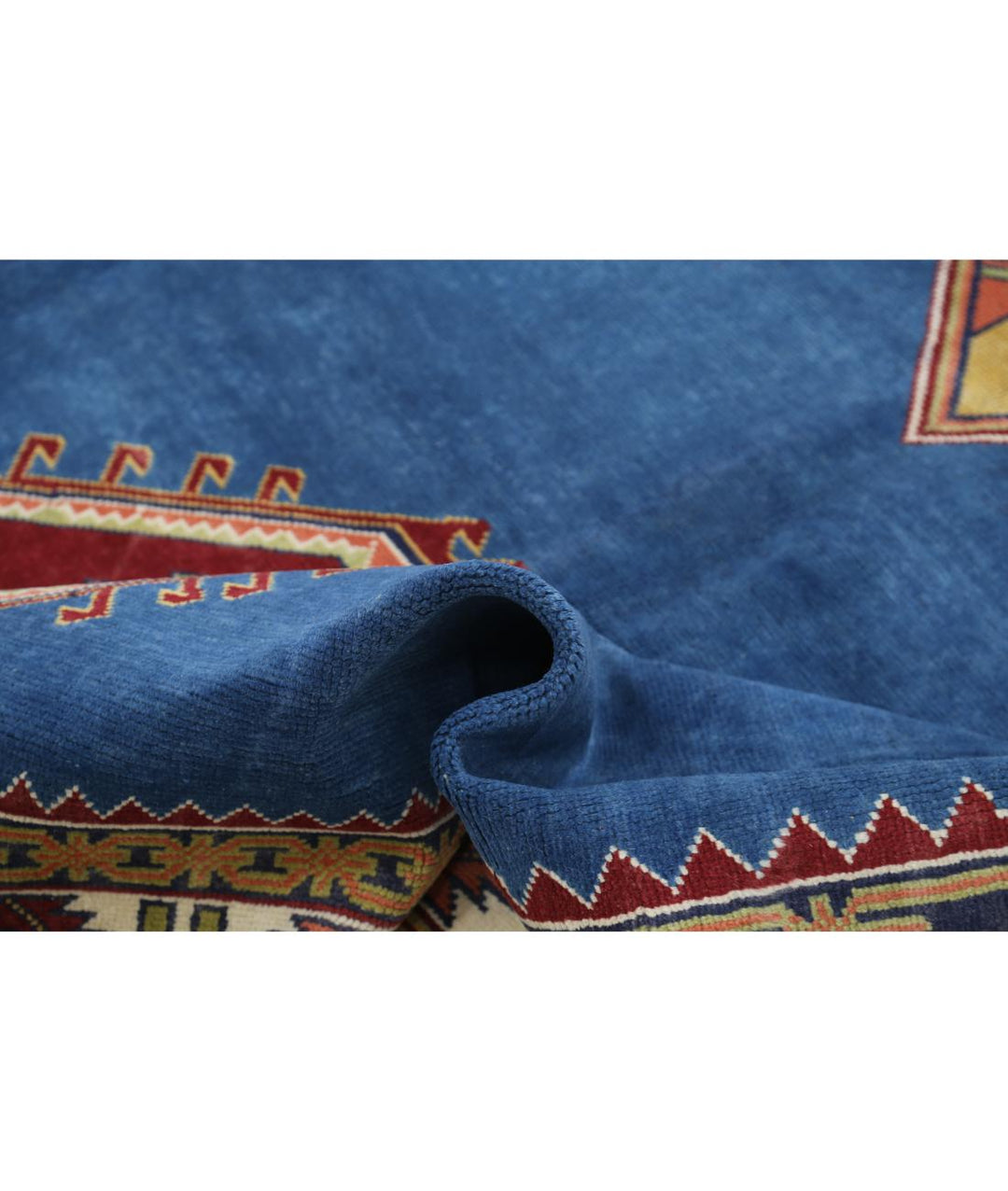 Hand Knotted Tribal Kazak Wool Rug 7' 4" x 10' 10" - No. AT81955