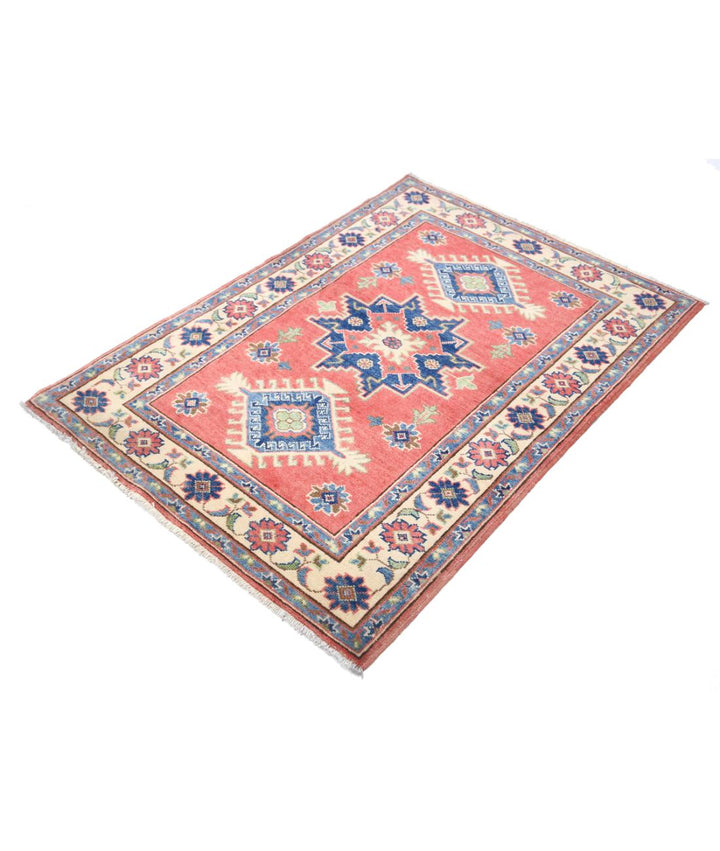 Hand Knotted Tribal Kazak Wool Rug 3' 3" x 4' 8" - No. AT97664