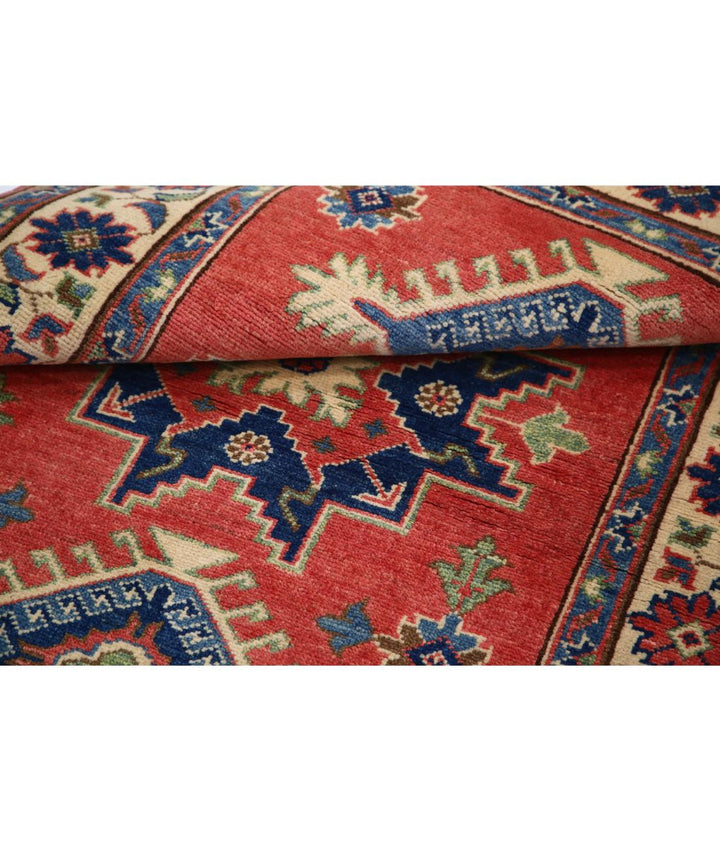 Hand Knotted Tribal Kazak Wool Rug 3' 3" x 4' 8" - No. AT97664
