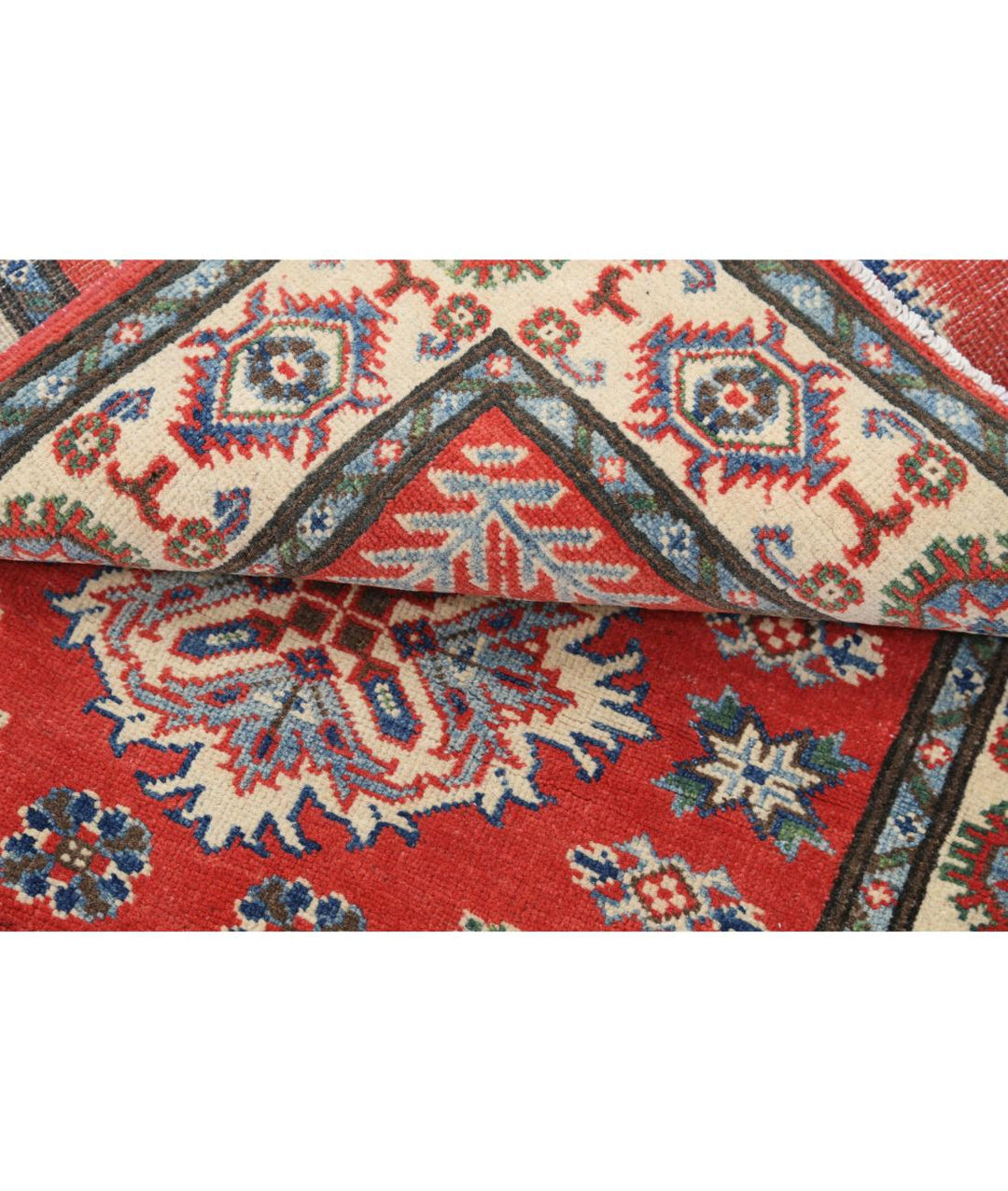 Hand Knotted Tribal Kazak Wool Rug 3' 2" x 4' 9" - No. AT73350