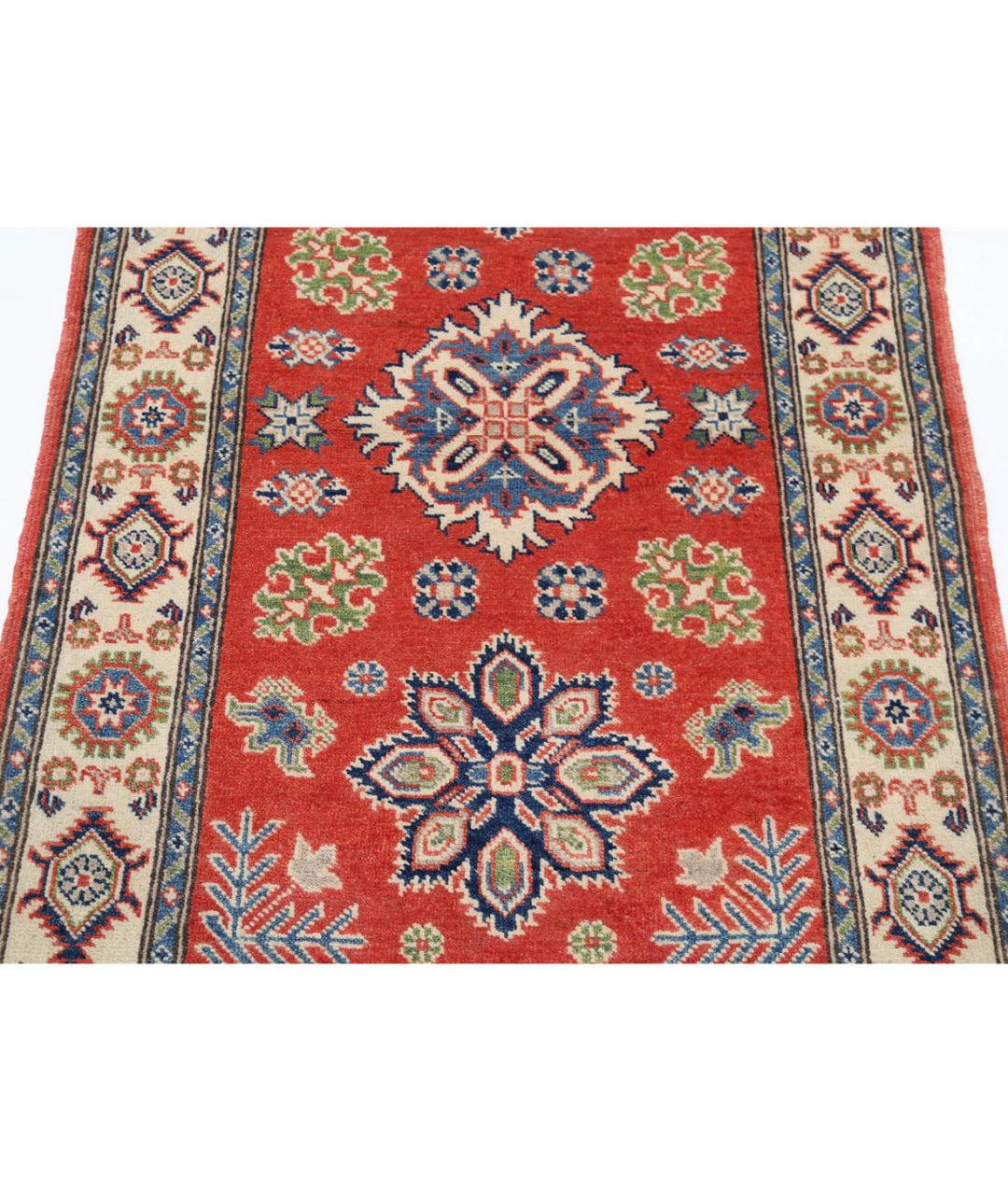 Hand Knotted Tribal Kazak Wool Rug 3' 0" x 4' 11" - No. AT63618