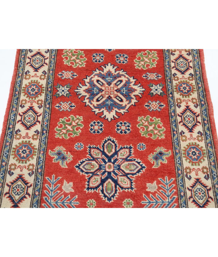 Hand Knotted Tribal Kazak Wool Rug 3' 0" x 4' 11" - No. AT63618