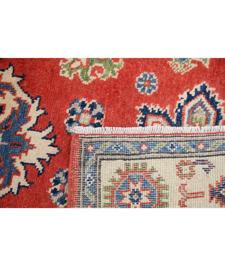 Hand Knotted Tribal Kazak Wool Rug 3' 0" x 4' 11" - No. AT63618
