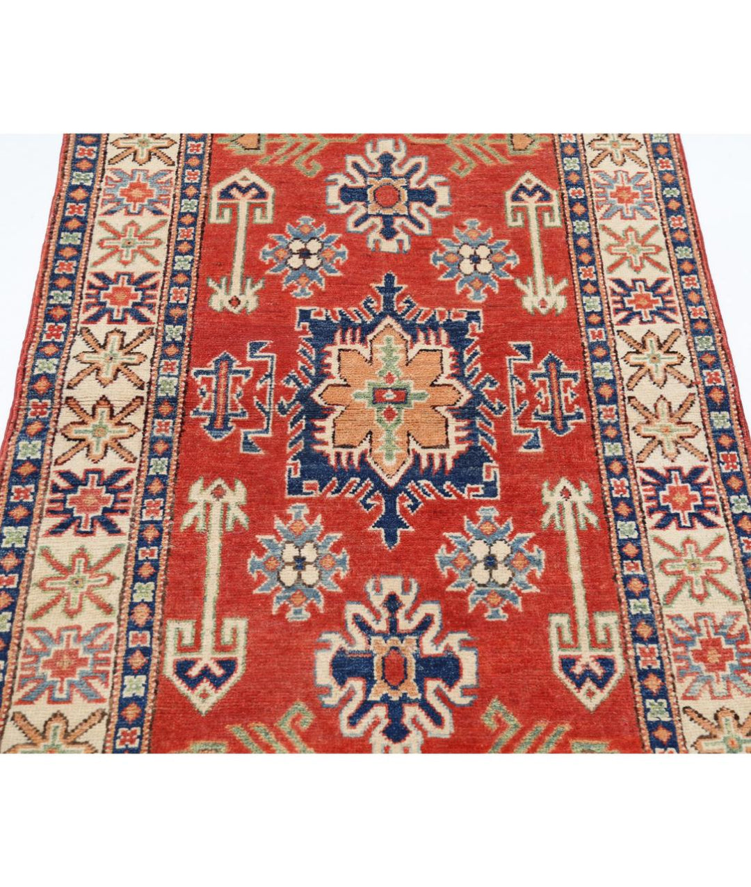 Hand Knotted Tribal Kazak Wool Rug 3' 1" x 5' 1" - No. AT92138