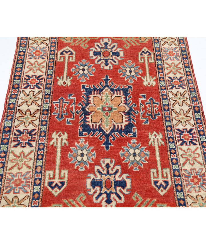 Hand Knotted Tribal Kazak Wool Rug 3' 1" x 5' 1" - No. AT92138