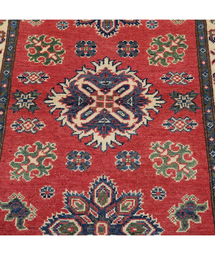 Hand Knotted Tribal Kazak Wool Rug 3' 0" x 4' 11" - No. AT84401