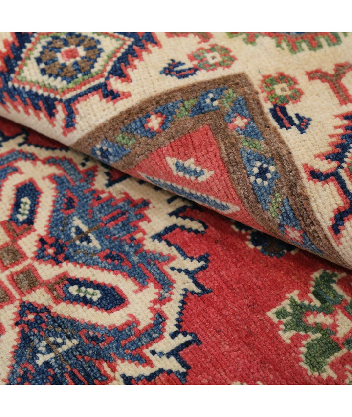 Hand Knotted Tribal Kazak Wool Rug 3' 0" x 4' 11" - No. AT84401