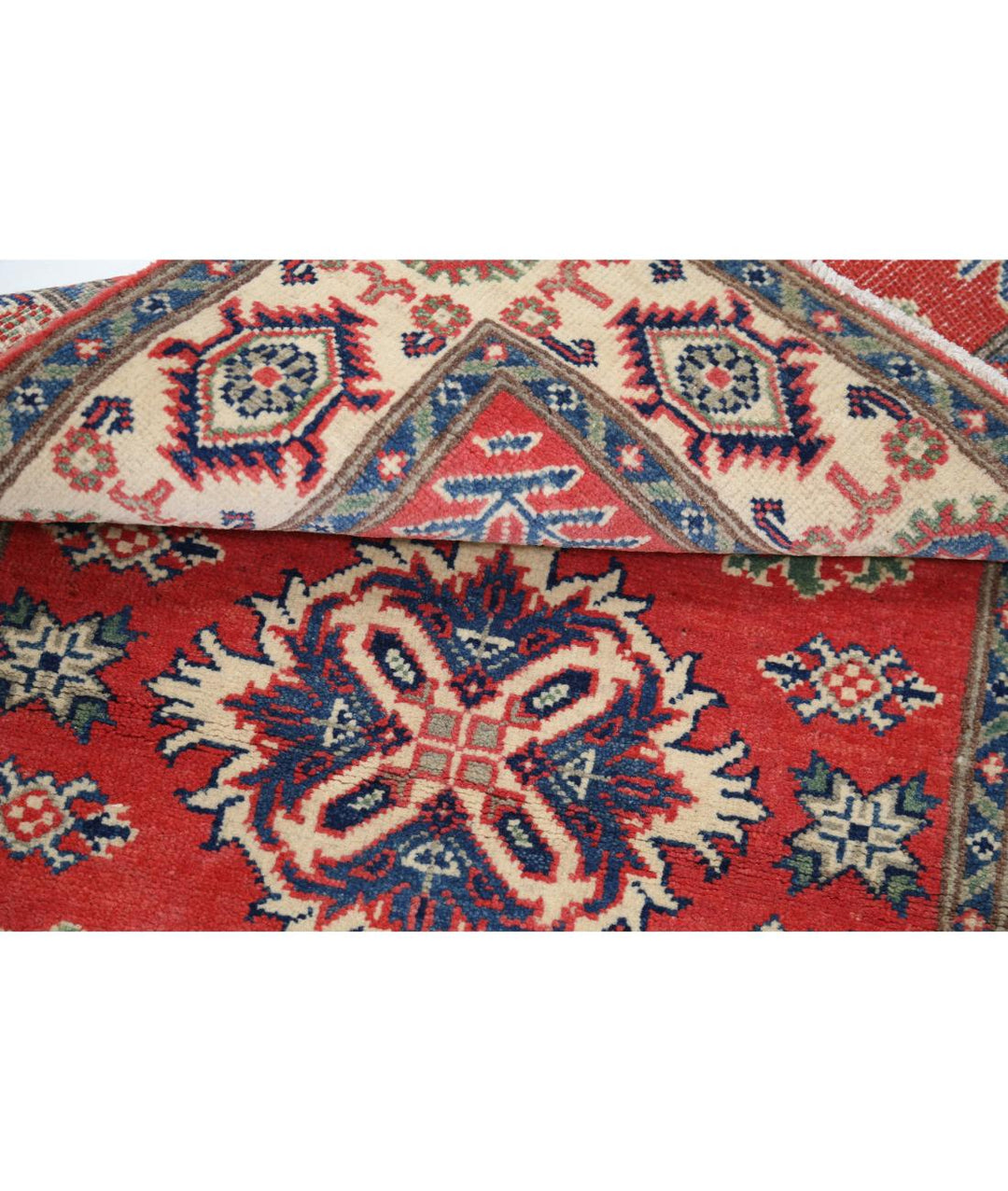 Hand Knotted Tribal Kazak Wool Rug 3' 0" x 4' 11" - No. AT91196