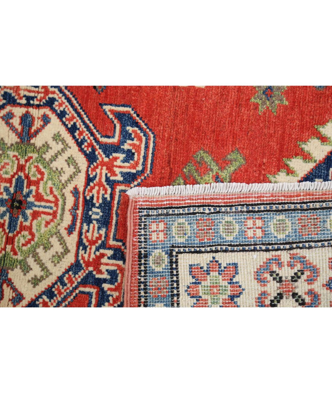 Hand Knotted Tribal Kazak Wool Rug 3' 3" x 4' 10" - No. AT69050