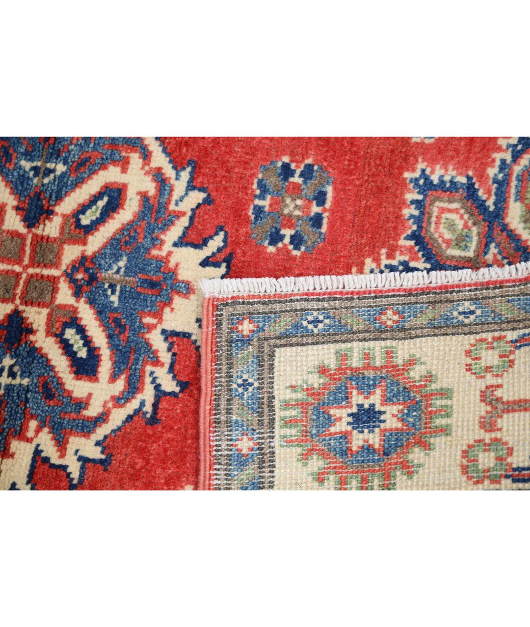 Hand Knotted Tribal Kazak Wool Rug 3' 3" x 4' 7" - No. AT86366