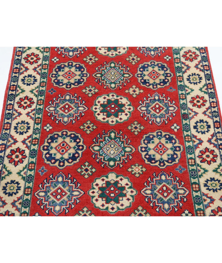 Hand Knotted Tribal Kazak Wool Rug 3' 3" x 4' 11" - No. AT52010