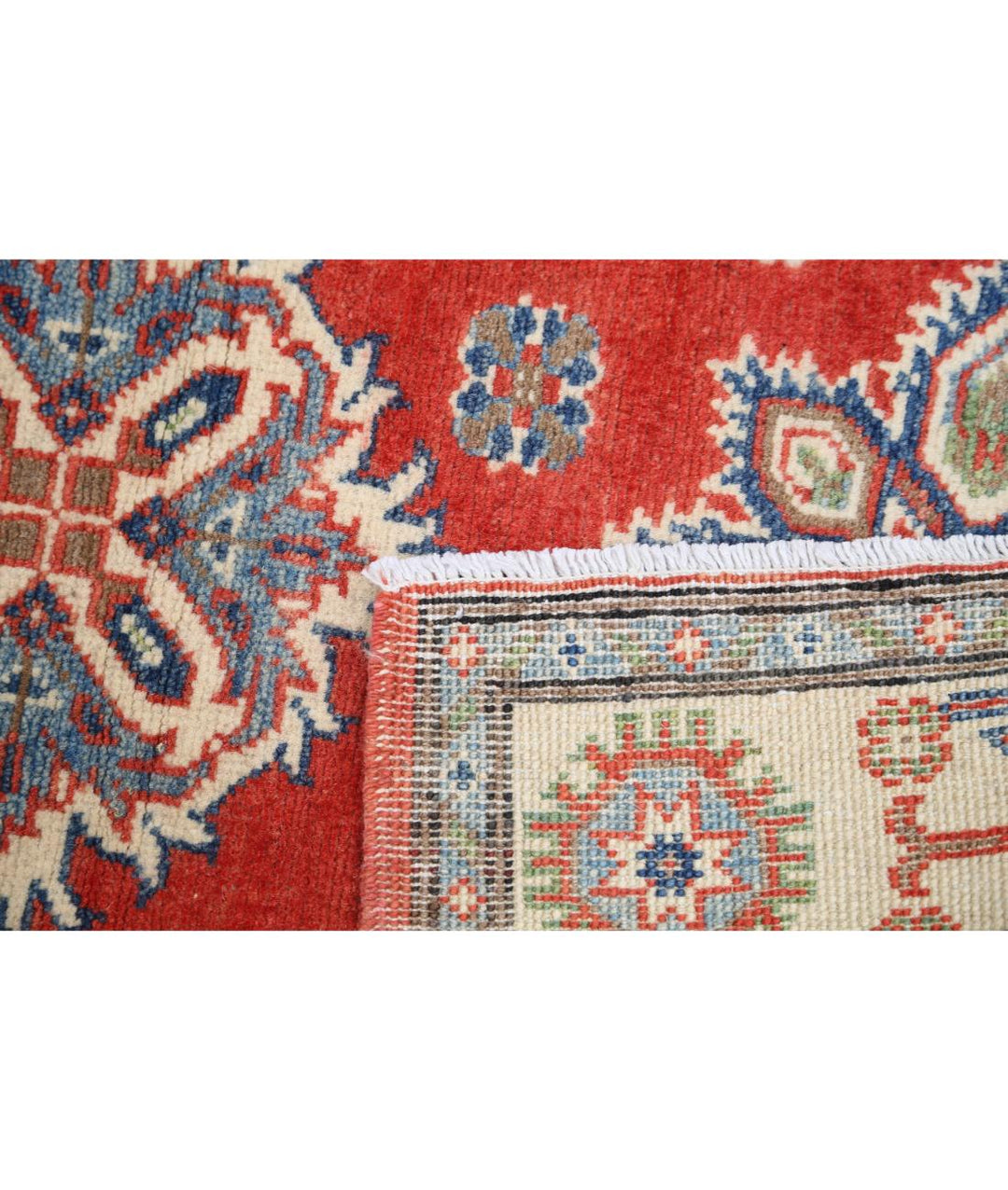 Hand Knotted Tribal Kazak Wool Rug 3' 3" x 4' 9" - No. AT80949