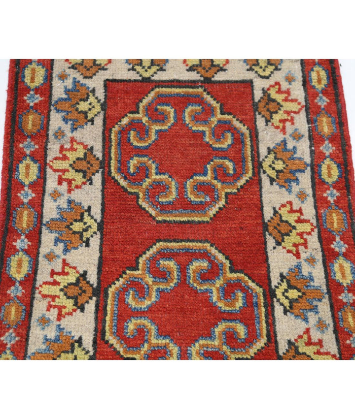 Hand Knotted Tribal Kazak Wool Rug 1' 7" x 2' 3" - No. AT35561