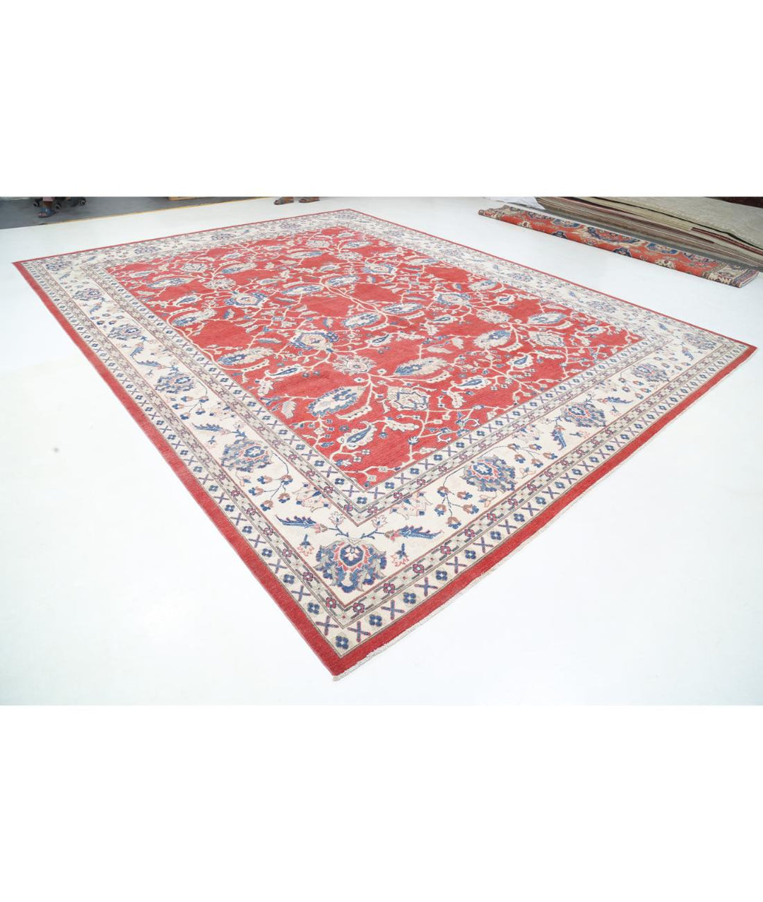 Hand Knotted Tribal Kazak Wool Rug 12' 1" x 15' 3" - No. AT83560