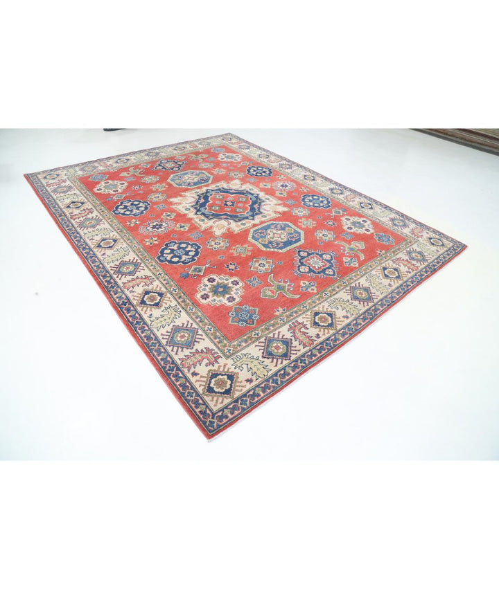 Hand Knotted Tribal Kazak Wool Rug 8' 0" x 10' 1" - No. AT91889