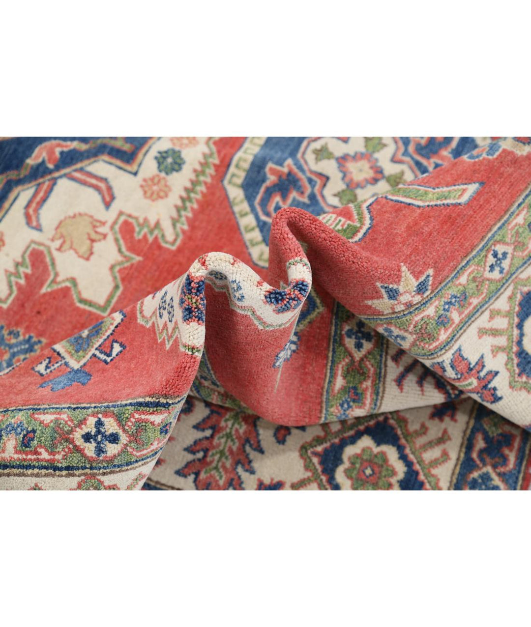 Hand Knotted Tribal Kazak Wool Rug 8' 0" x 10' 1" - No. AT91889