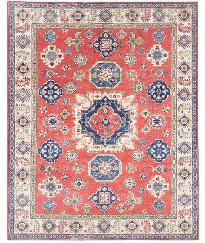 Hand Knotted Tribal Kazak Wool Rug 8' 0" x 10' 1" - No. AT91889