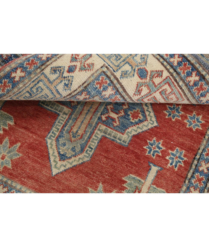 Hand Knotted Tribal Kazak Wool Rug 3' 2" x 3' 5" - No. AT71652