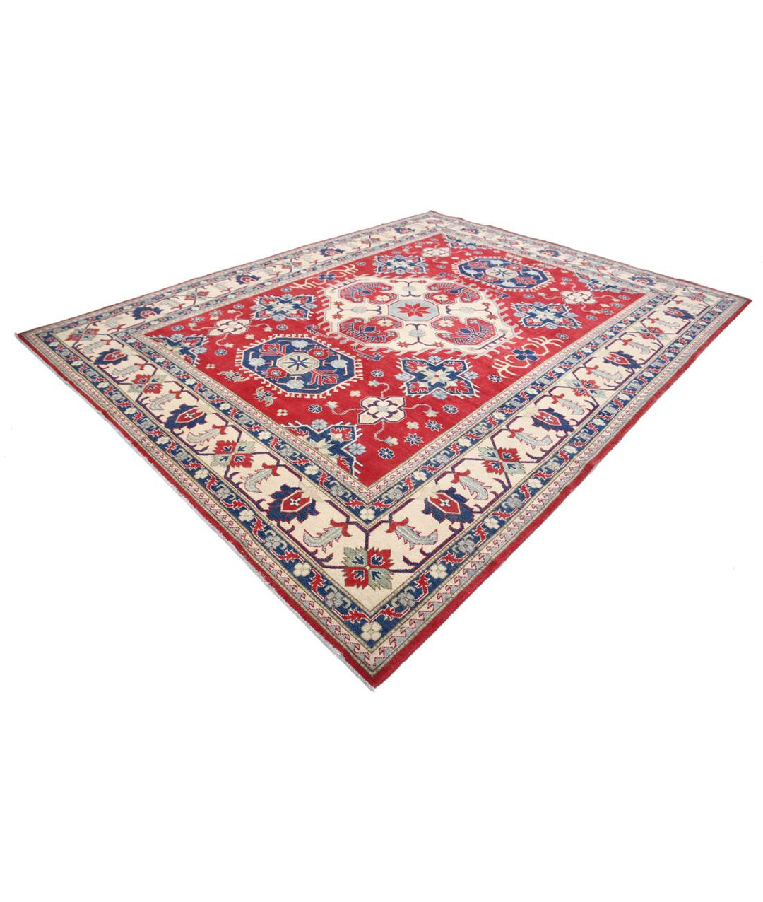 Hand Knotted Tribal Kazak Wool Rug 9' 8" x 12' 5" - No. AT85536