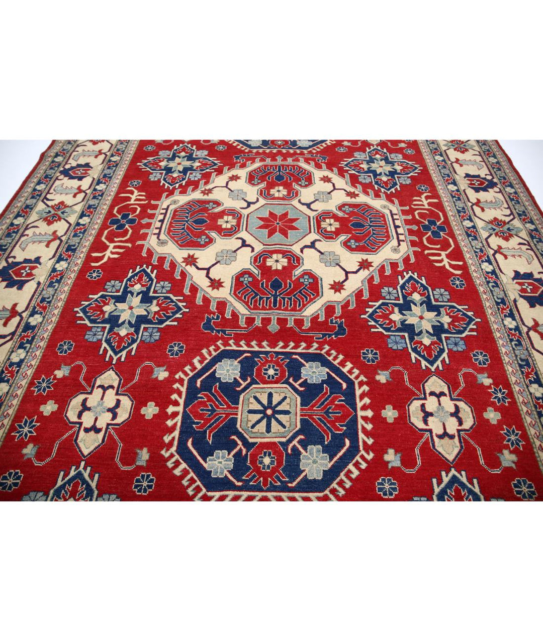 Hand Knotted Tribal Kazak Wool Rug 9' 8" x 12' 5" - No. AT85536