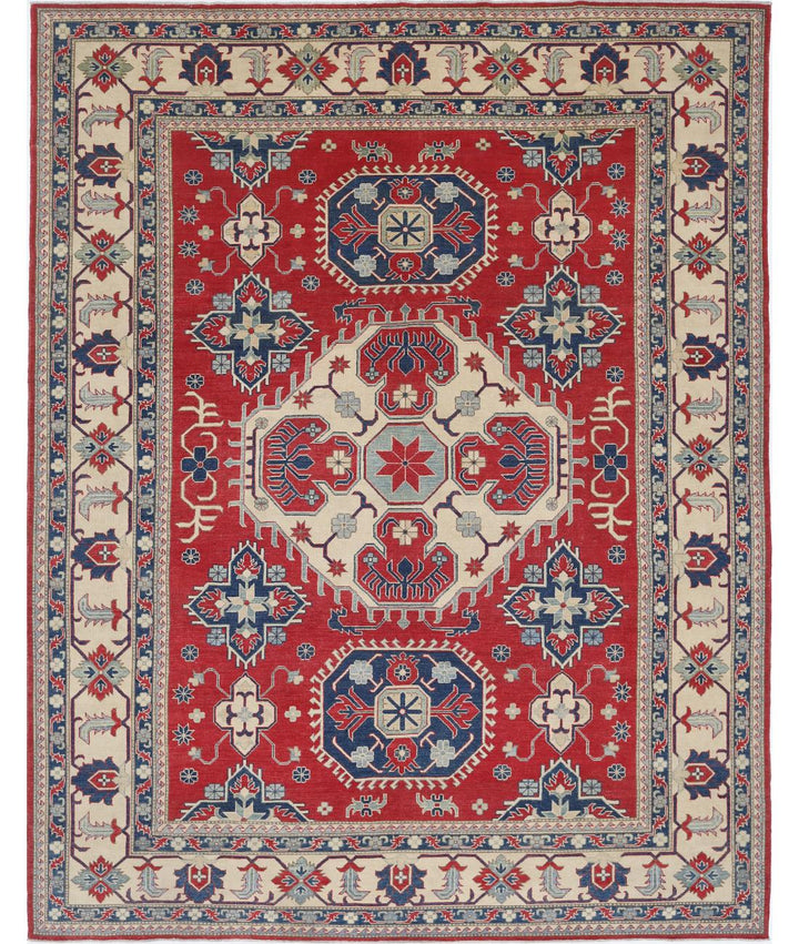 Hand Knotted Tribal Kazak Wool Rug 9' 8" x 12' 5" - No. AT85536