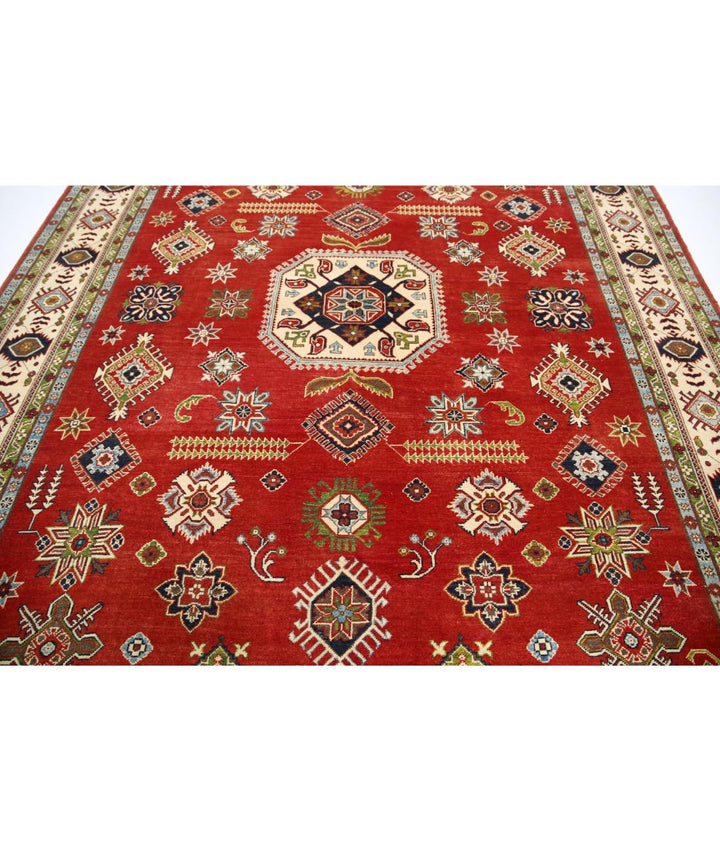 Hand Knotted Tribal Kazak Wool Rug 9' 0" x 11' 7" - No. AT92640