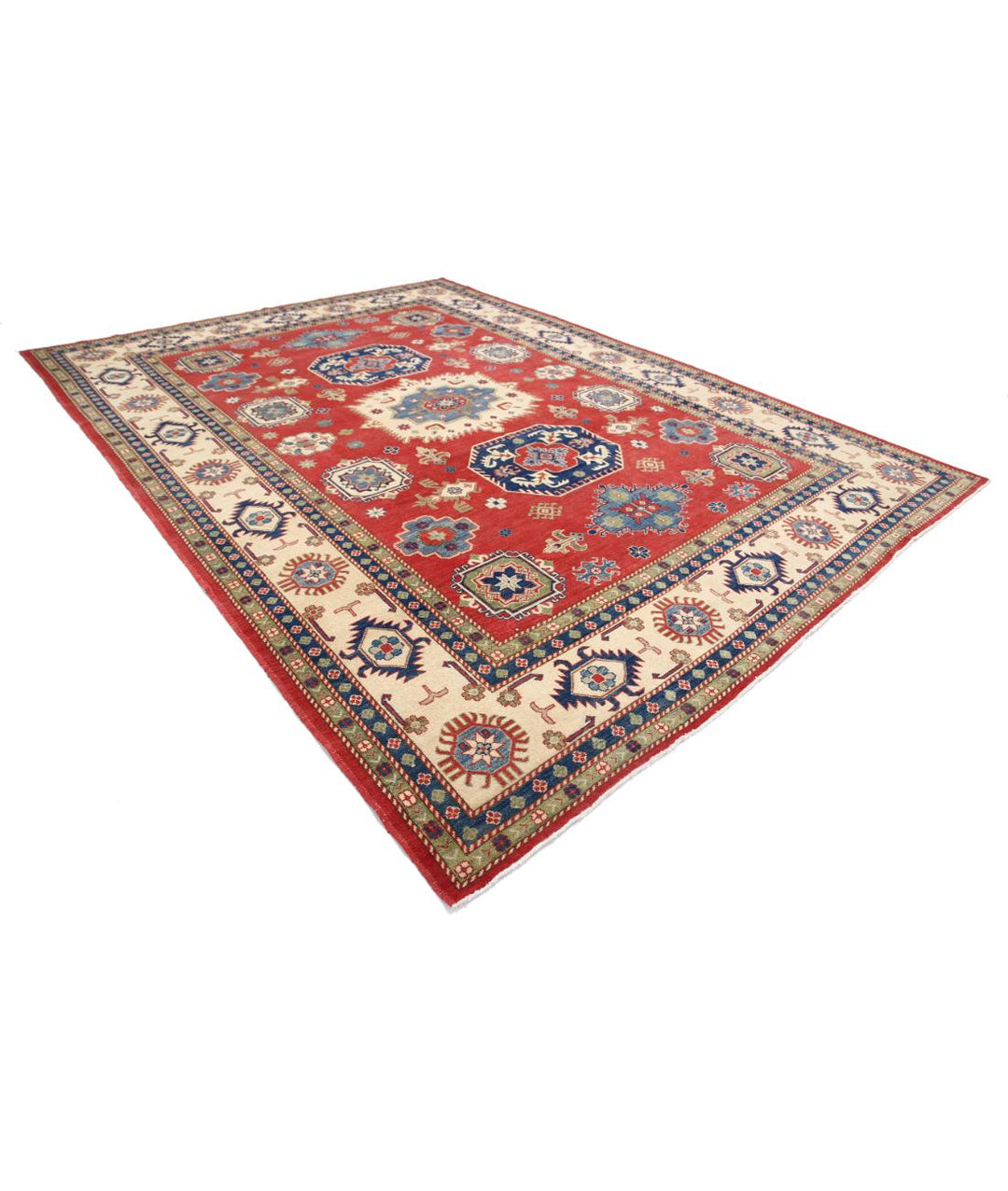 Hand Knotted Tribal Kazak Wool Rug 9' 11" x 13' 7" - No. AT30694