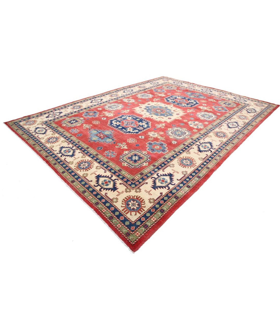 Hand Knotted Tribal Kazak Wool Rug 9' 11" x 13' 7" - No. AT30694