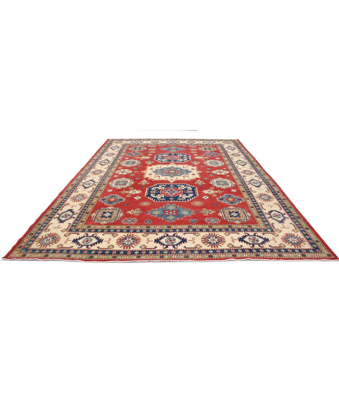 Hand Knotted Tribal Kazak Wool Rug 9' 11" x 13' 7" - No. AT30694