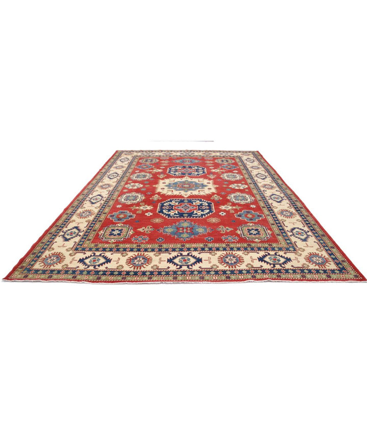 Hand Knotted Tribal Kazak Wool Rug 9' 11" x 13' 7" - No. AT30694