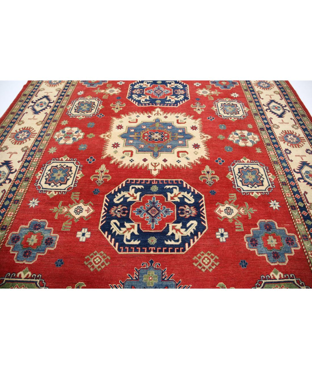 Hand Knotted Tribal Kazak Wool Rug 9' 11" x 13' 7" - No. AT30694