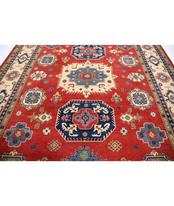 Hand Knotted Tribal Kazak Wool Rug 9' 11" x 13' 7" - No. AT30694
