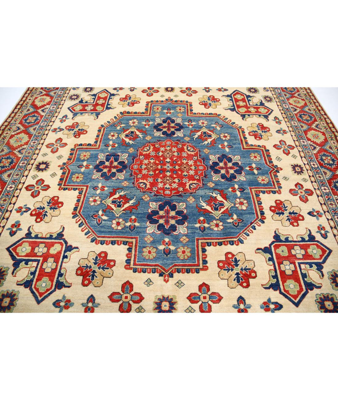 Hand Knotted Tribal Kazak Wool Rug 9' 9" x 10' 0" - No. AT41338