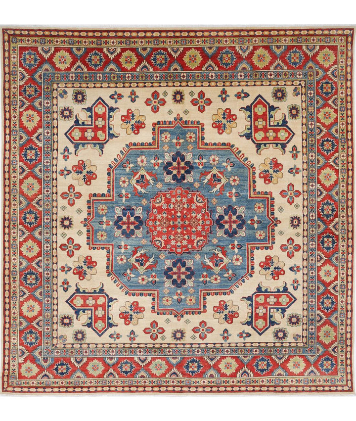 Hand Knotted Tribal Kazak Wool Rug 9' 9" x 10' 0" - No. AT41338