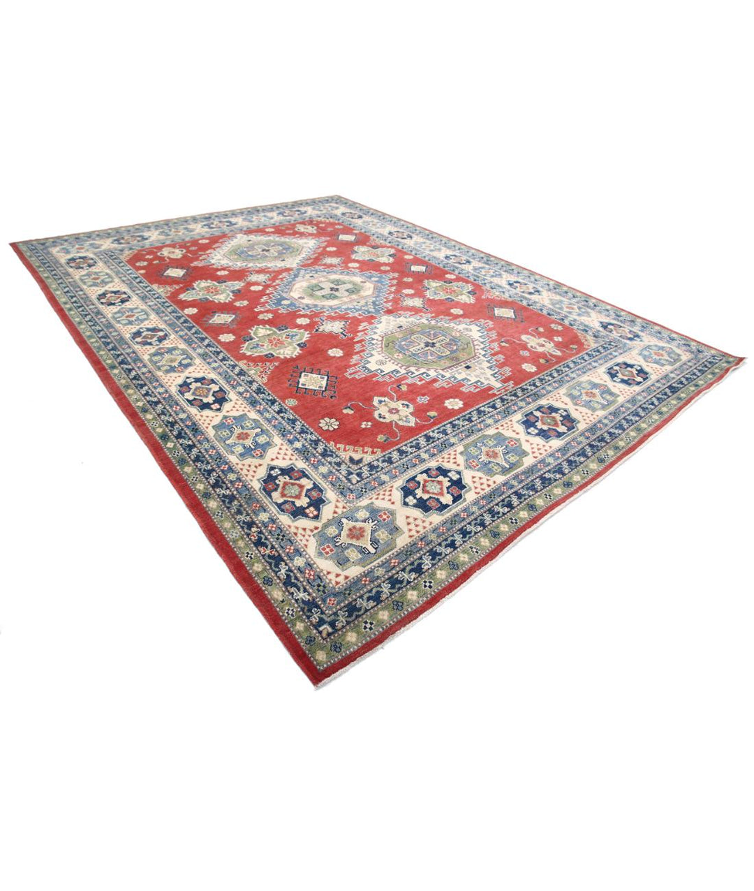 Hand Knotted Tribal Kazak Wool Rug 10' 1" x 13' 3" - No. AT32768