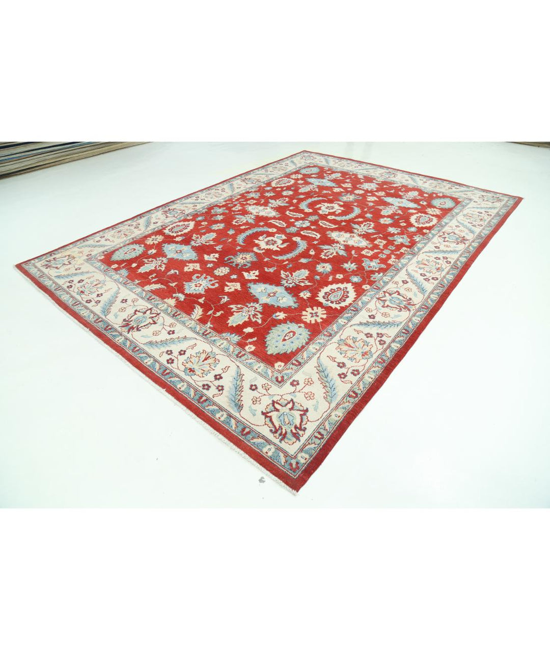 Hand Knotted Tribal Kazak Wool Rug 8' 10" x 12' 2" - No. AT20282