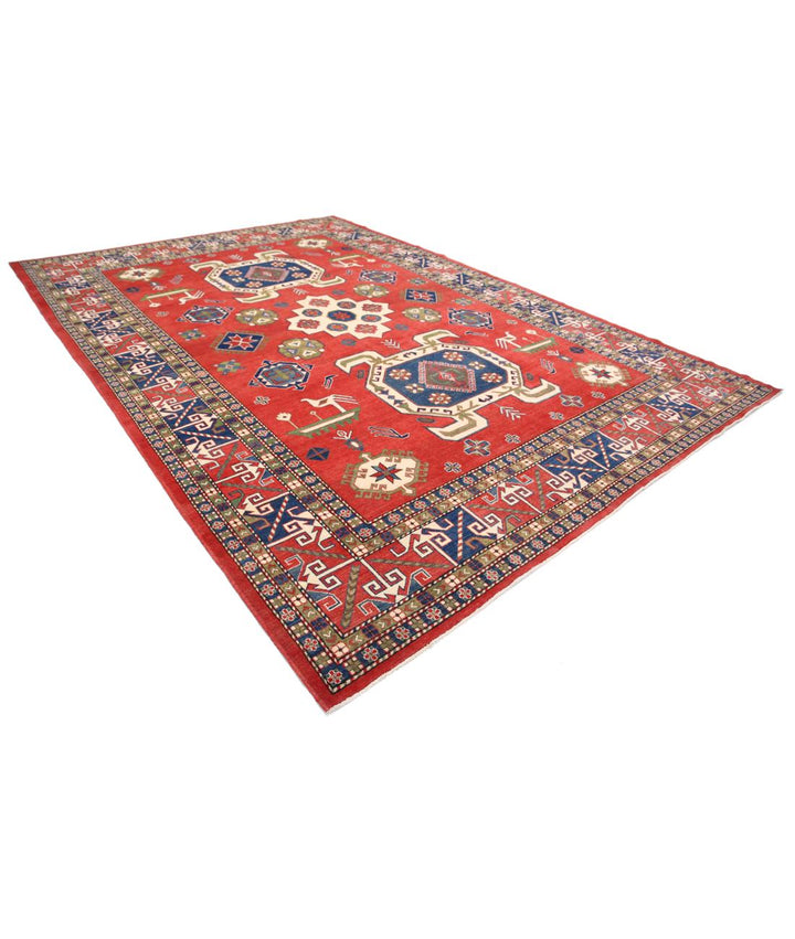 Hand Knotted Tribal Kazak Wool Rug 9' 7" x 13' 10" - No. AT57720