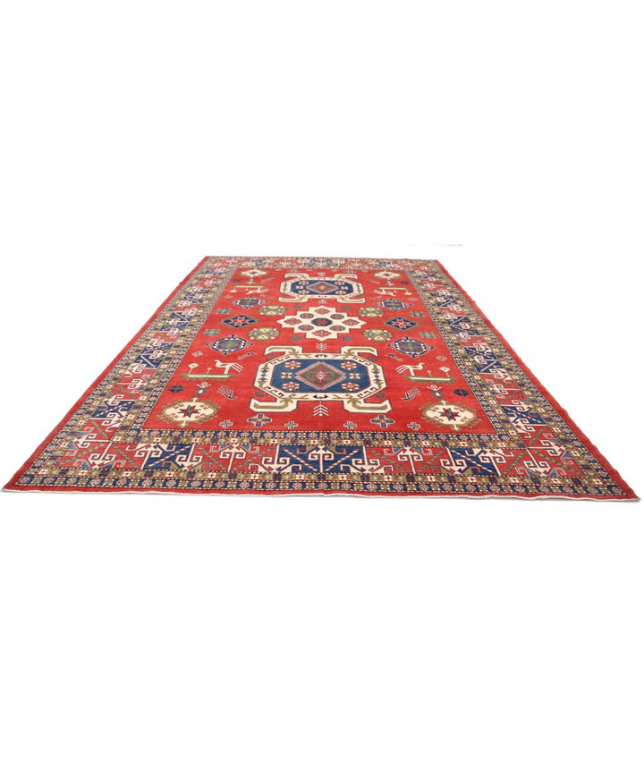 Hand Knotted Tribal Kazak Wool Rug 9' 7" x 13' 10" - No. AT57720