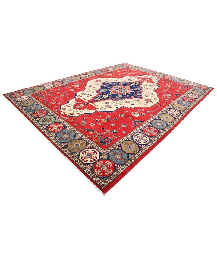 Hand Knotted Tribal Kazak Wool Rug 10' 1" x 13' 7" - No. AT61214