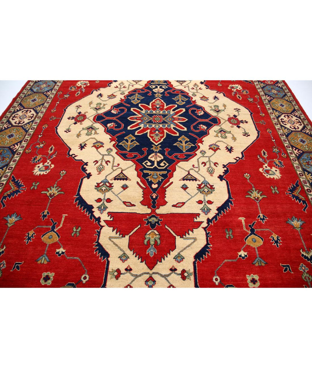 Hand Knotted Tribal Kazak Wool Rug 10' 1" x 13' 7" - No. AT61214