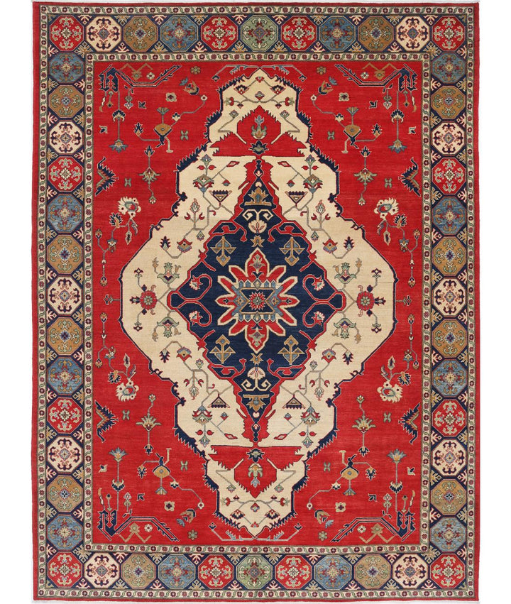 Hand Knotted Tribal Kazak Wool Rug 10' 1" x 13' 7" - No. AT61214