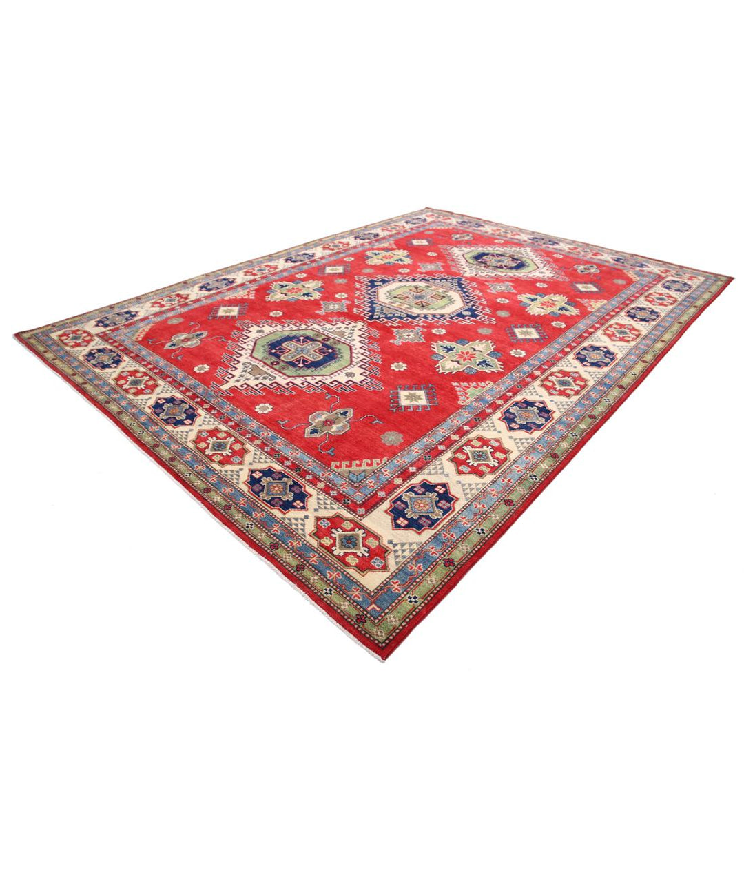 Hand Knotted Tribal Kazak Wool Rug 10' 1" x 13' 9" - No. AT88643