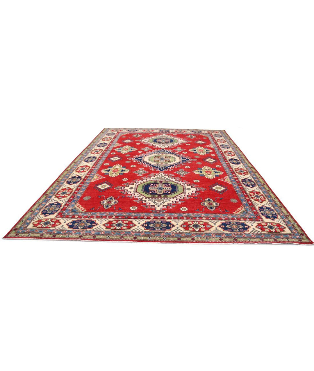 Hand Knotted Tribal Kazak Wool Rug 10' 1" x 13' 9" - No. AT88643