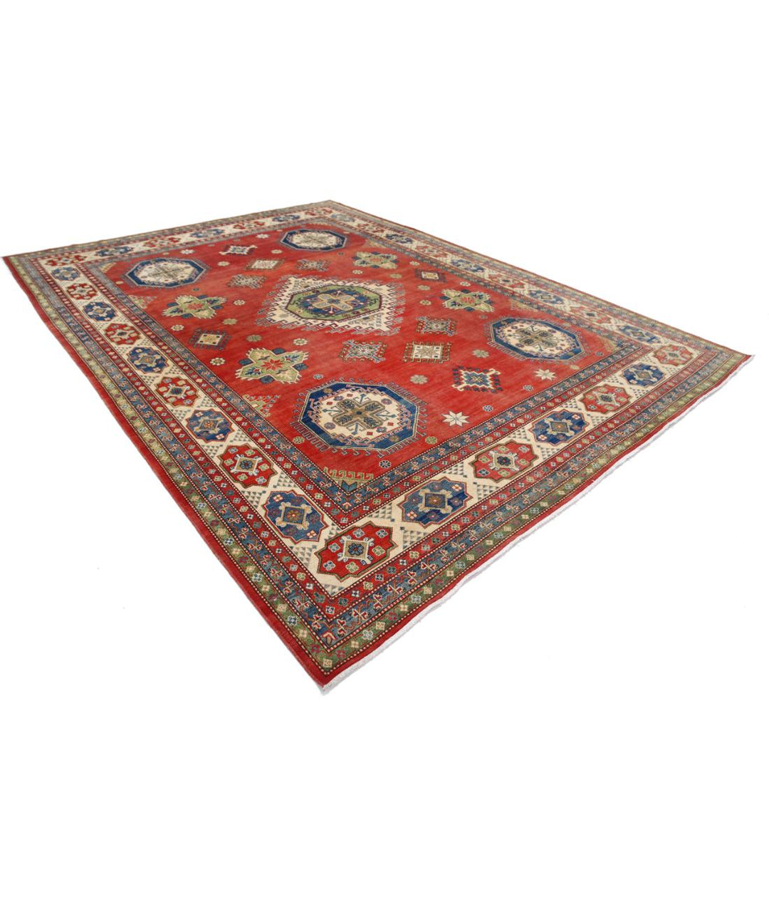 Hand Knotted Tribal Kazak Wool Rug 10' 1" x 13' 2" - No. AT77402